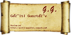 Göltl Gusztáv névjegykártya